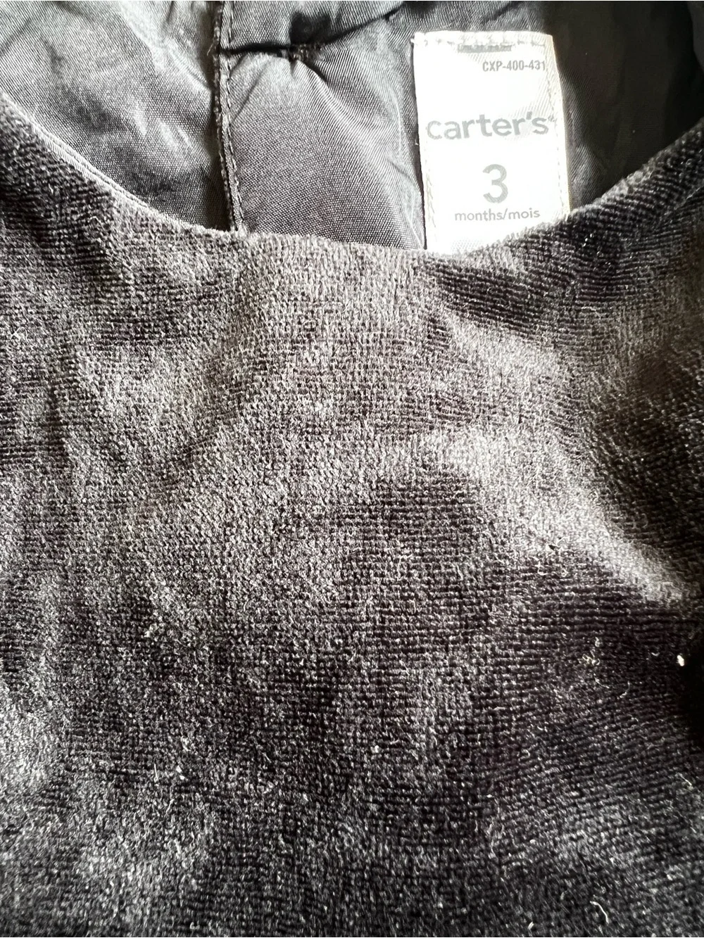 Girls' Black & Cream Polka Dot Party Dress Set 3 months.